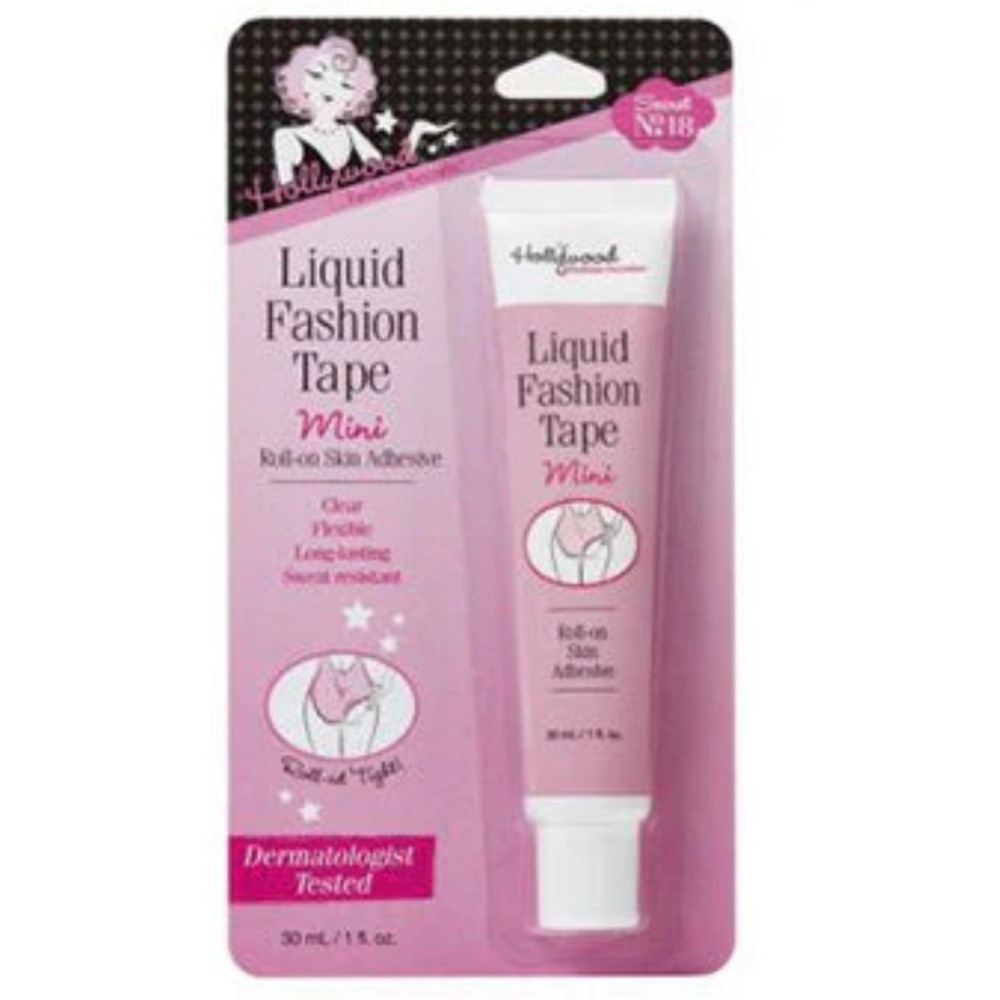 HOLLYWOOD FASHION ACCENTS Liquid Fashion Tape, Mini Roll-On Skin Adhesive